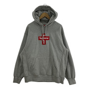 Supreme　Cross Box Logo Hooded Sweatshirt　L