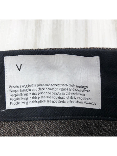 VOAAOV REFINE WOOL SERGE Tuck Wide Pants (2) VOPT-143