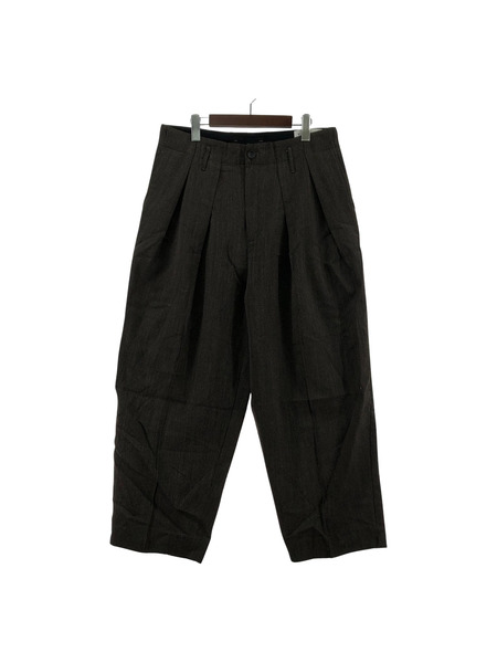 VOAAOV REFINE WOOL SERGE Tuck Wide Pants (2) VOPT-143
