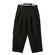 VOAAOV REFINE WOOL SERGE Tuck Wide Pants (2) VOPT-143