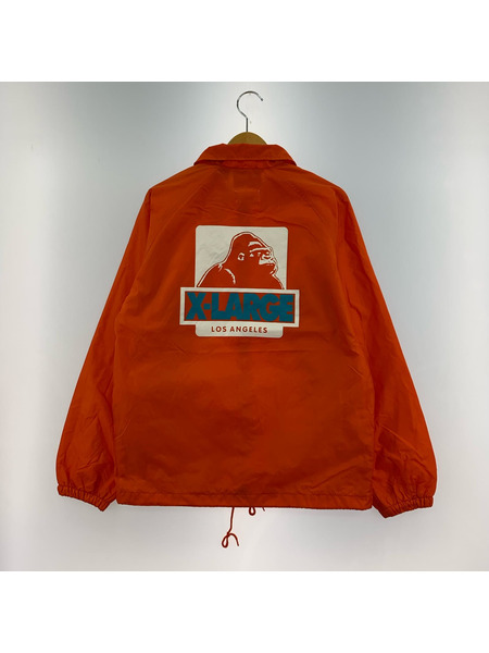 XLARGE ジャケット ナイロンコーチジャケット オレンジ S