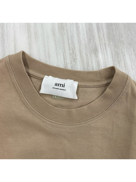 AMI paris ハート刺繍 クルーネックTee XXS ベージュ
