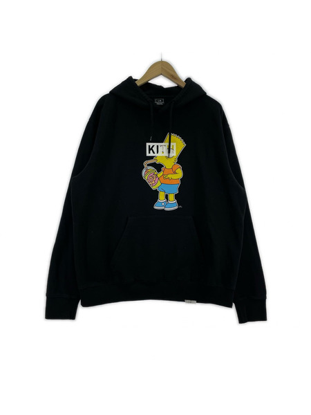 KITH VINTAGE Simpsons 2025 プリントパーカー L 黒