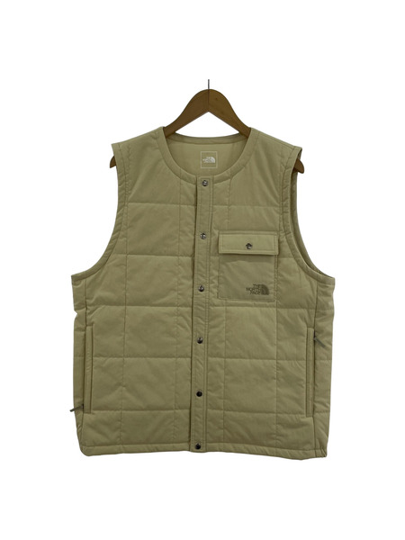 THE NORTH FACE MEADOW WARM VEST キルティングベスト L アイボリー