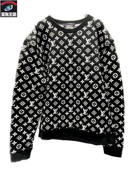 LOUIS VUITTON 20ss フルモノグラムジャガード クルーネックスウェット L モノクロ