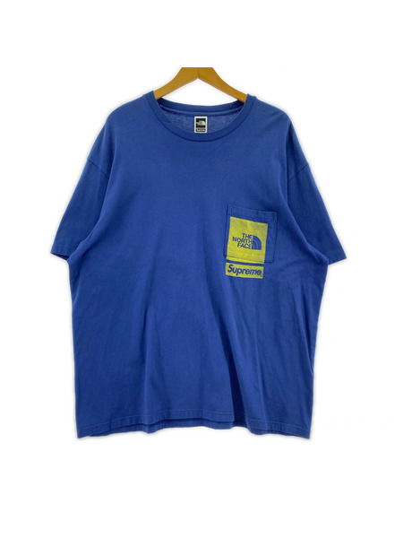 Supreme 半袖Tシャツ・カットソー THE NORTH FACE POCKET TEE BLUE SIZE:L