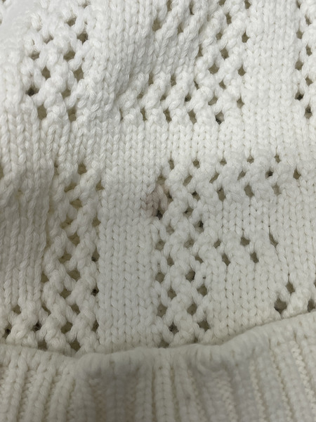 FENDI　FF柄 ズッカ柄 パンチング加工 コットンニットカーディガン 40 アイボリー FZC866