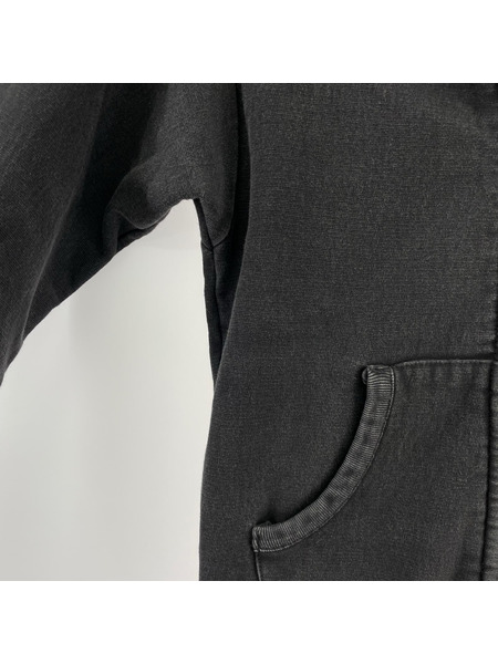 Langlitz Leathers パーカー（ジップアップ） プリントパーカー ブラック