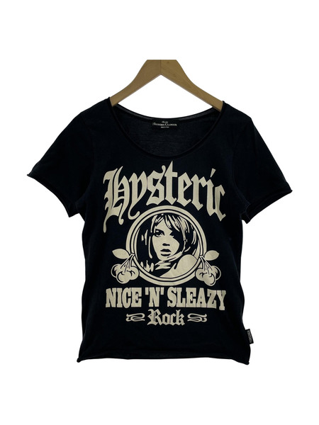 HYSTERIC GLAMOUR 2CT-0890 S/S ガール カットソー 黒 (F)