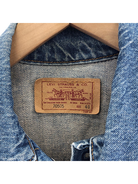 Levi's デニムジャケット 90's/USA製/70505/ボタン裏715刻印 (40)