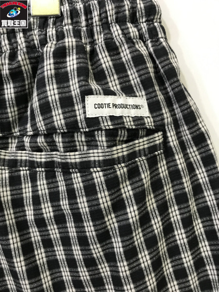 COOTIE PRODUCTIONS 24ss Dobby Check Easy Pants L イージーパンツ クーティー/ボトムス