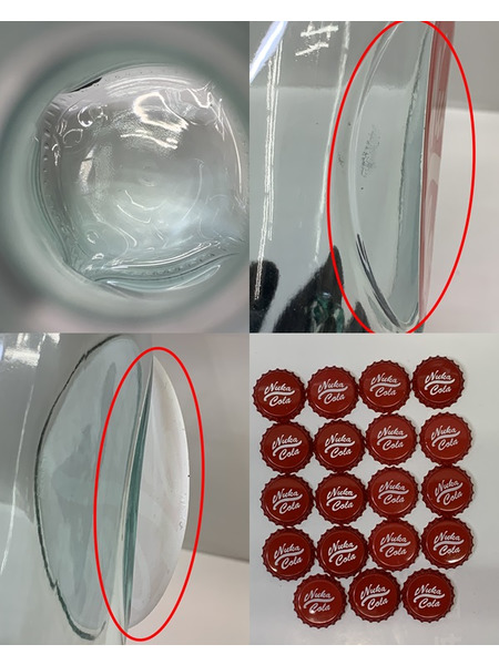 フォールアウト ヌカコーラ グラスボトル＆キャップセット ダメージあり Fallout Nuka Cola ガラスボトル 王冠キャップ 