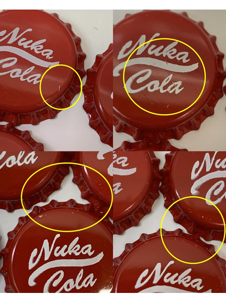 フォールアウト ヌカコーラ グラスボトル＆キャップセット ダメージあり Fallout Nuka Cola ガラスボトル 王冠キャップ 