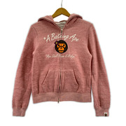 A BATHING APE パーカー(ジップアップ) LISA ジップパーカー ピンク XS