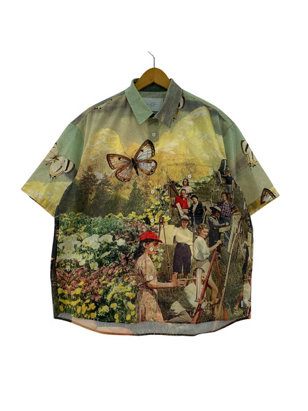 WHIMSY 半袖シャツ beautiful people shirt 総柄シャツ (L)