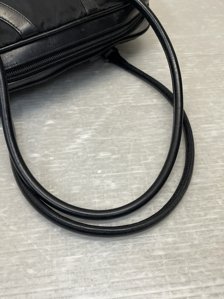 PRADA レザー切替 ミニボーリングバッグ 黒