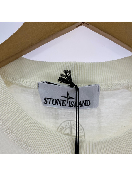 STONE ISLAND 25SS LOGO PRINT TEE S/S Tシャツ M アイボリー  タグ付