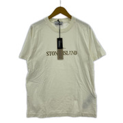 STONE ISLAND 25SS LOGO PRINT TEE S/S Tシャツ M アイボリー  タグ付