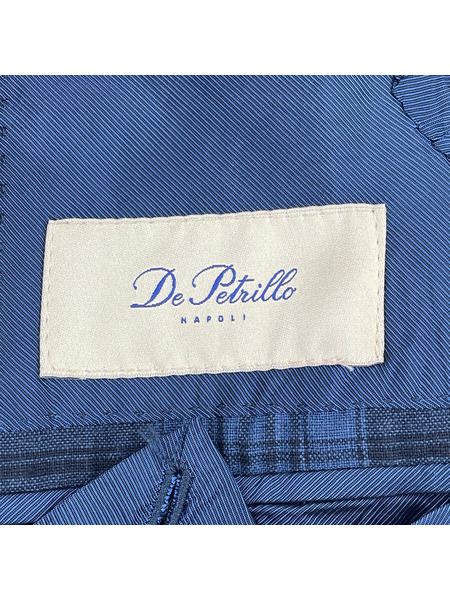 De petrillo チェックジャケット 44 ネイビー