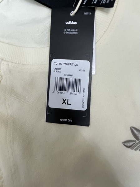 THUG CLUB×adidas TEAMGEIST LONG SLEEVE T-SHIRT XL アイボリー