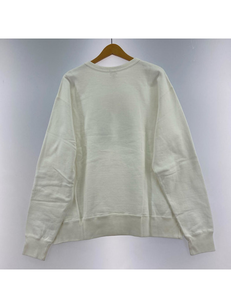 90s A BATHING APE 初期タグ 2猿 プリントスウェット L ホワイト