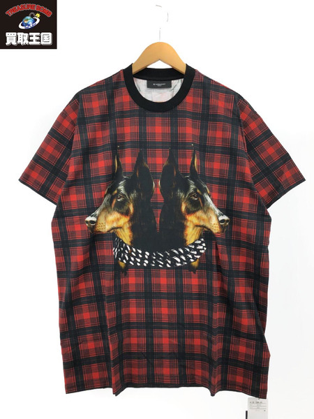 GIVENCHY/13AW/ﾄﾞｰﾍﾞﾙﾏﾝ/ﾁｪｯｸ/XS/Tｼｬﾂ/13F 7338 670[値下]｜商品番号