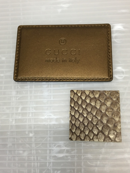 GUCCI パイソンレザー バンブータッセル トートバッグ