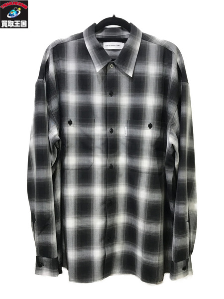 COOTIE PRODUCTIONS 23ss R/C OMBRE Check L/S Shirt sizeL/クーティー/長袖シャツ