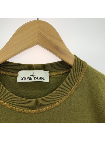 STONE ISLAND スモールロゴパッチ SSカットソー カーキ (S) 741523757[値下]