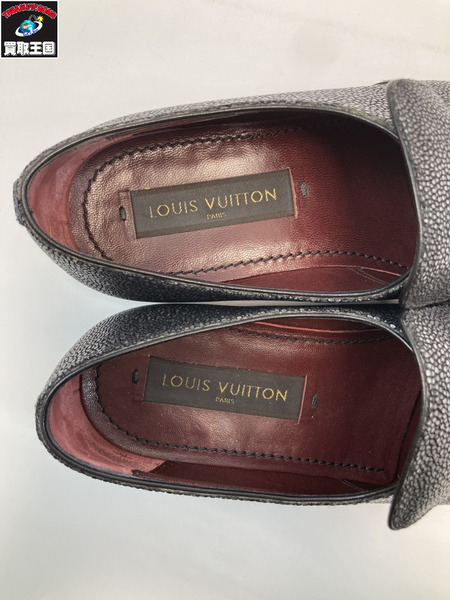 LOUIS VUITTON ルイヴィトン LV ガルーシャ スリッポン 6 25.0cm相当 BLK レザー