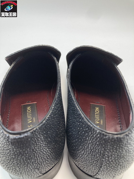 LOUIS VUITTON ルイヴィトン LV ガルーシャ スリッポン 6 25.0cm相当 BLK レザー