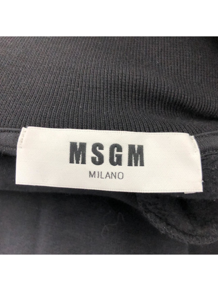 MSGM ロゴハイネックスウエット(S)黒