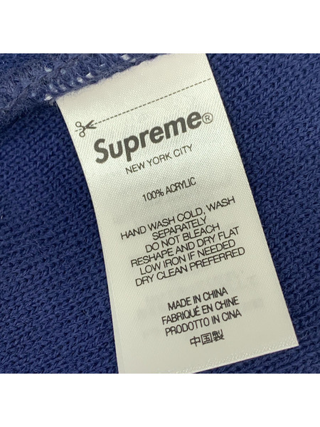 Supreme ニットキャップ 24FW/ペイズリー/バンダナ/総柄/紺