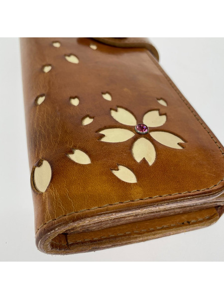 ALZUNI 長財布 ハンドメイド 長財布 牛革