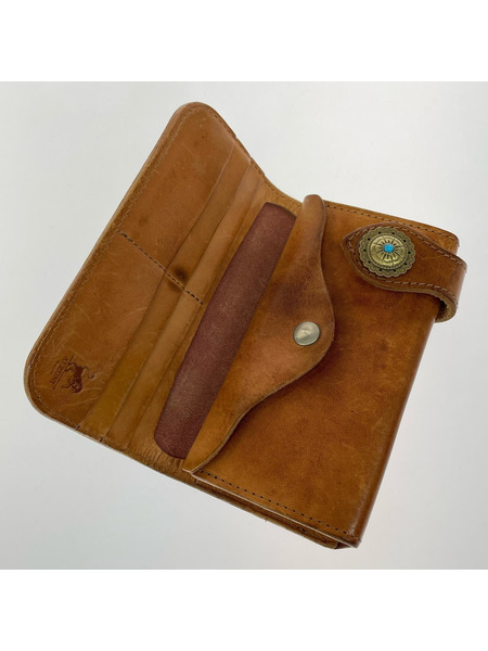 ALZUNI 長財布 ハンドメイド 長財布 牛革