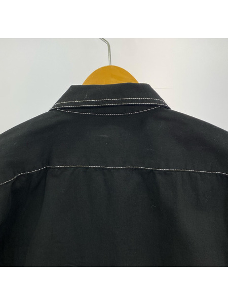 XLARGE 半袖シャツ S/S Zip Up Work Shirt BLK