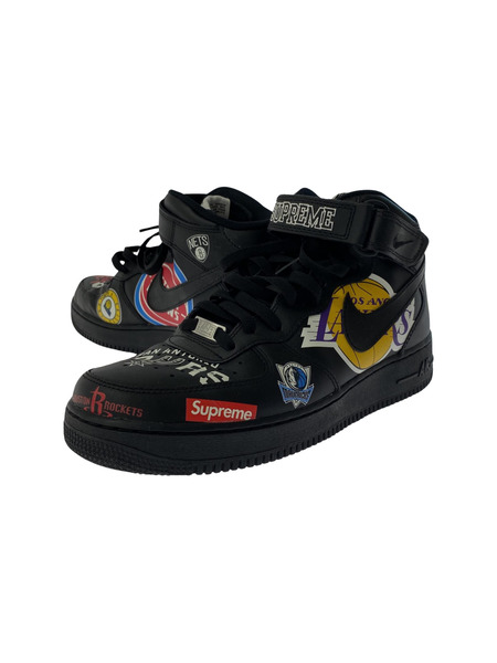 NIKE×SUPREME NBA AIR FORCE 1 MID BLACK 28.0cm AQ8017-001