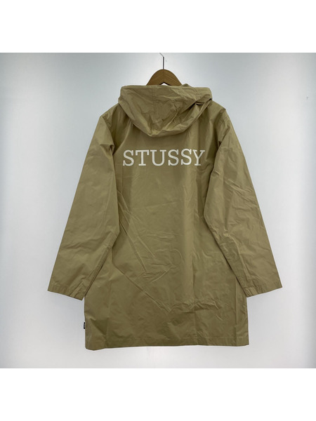 STUSSY　ナイロンロングコーチジャケット ベージュ