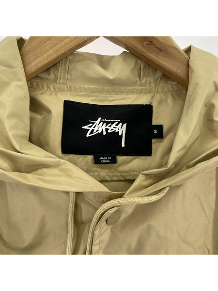 STUSSY　ナイロンロングコーチジャケット ベージュ