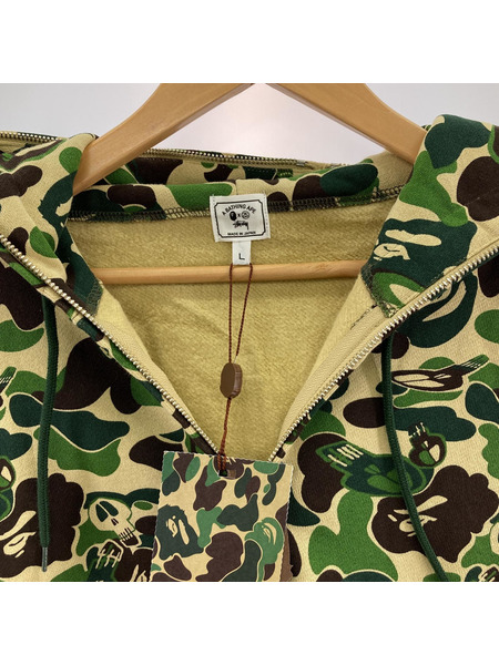 STUSSY A BATHING APE 30th　ジップパーカー　カモフラ　L