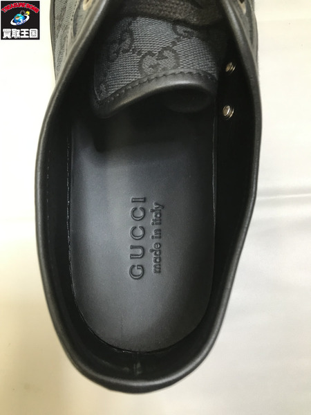 GUCCI GGキャンバススニーカー 426189 10 1/2 03Z ブラック1 黒