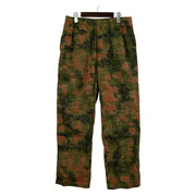 STUSSY パンツ タイダイ ガーゼ イージーパンツ 緑茶 L