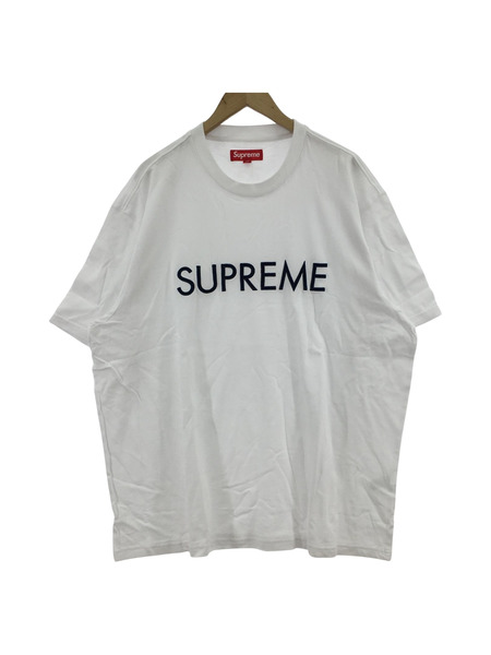 Supreme 25SS Capital S/S Top White キャピタルロゴカットソー XXL 白[値下]
