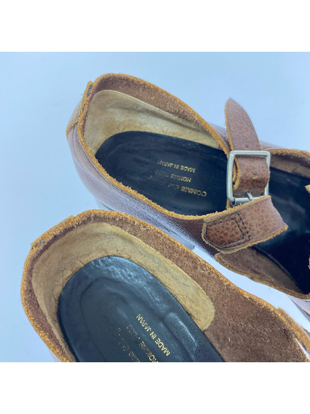 COMME des GARCONS シューズ ストラップレザーシューズ ブラウン