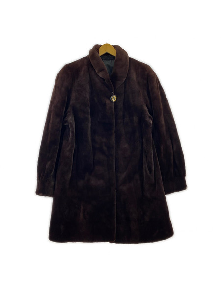 SAGA MINK ファーコート 茶