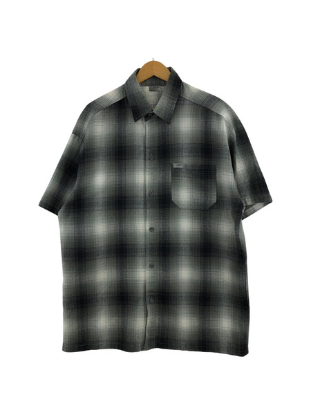 Cal Top オンブレチェック S/Sシャツ GRY (L)