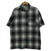 Cal Top オンブレチェック S/Sシャツ GRY (L)