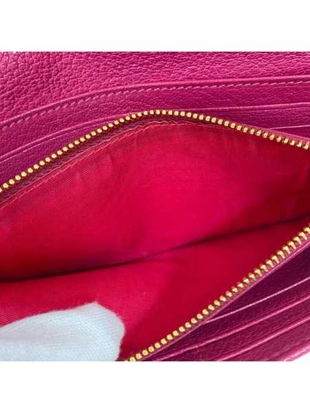 長財布 MIUMIU バイカラー ピンク リボン