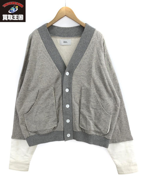 NO. 22SS LAYERD SWITCH CARDIGAN グレー 2[値下]