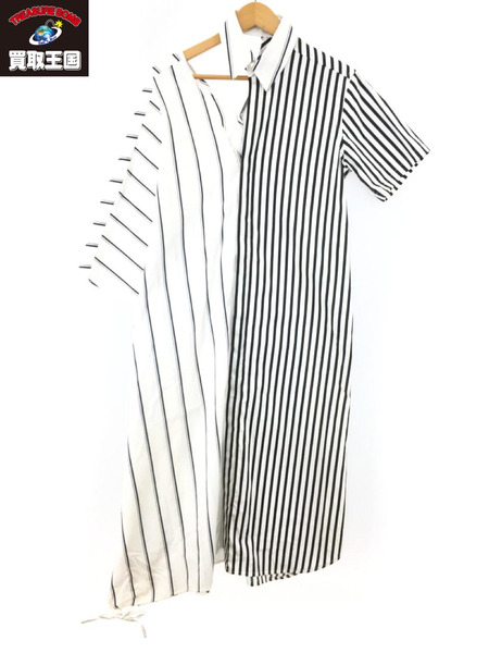 FACETASM SS ASYMETRY Stripe Shirts 3 白[値下]